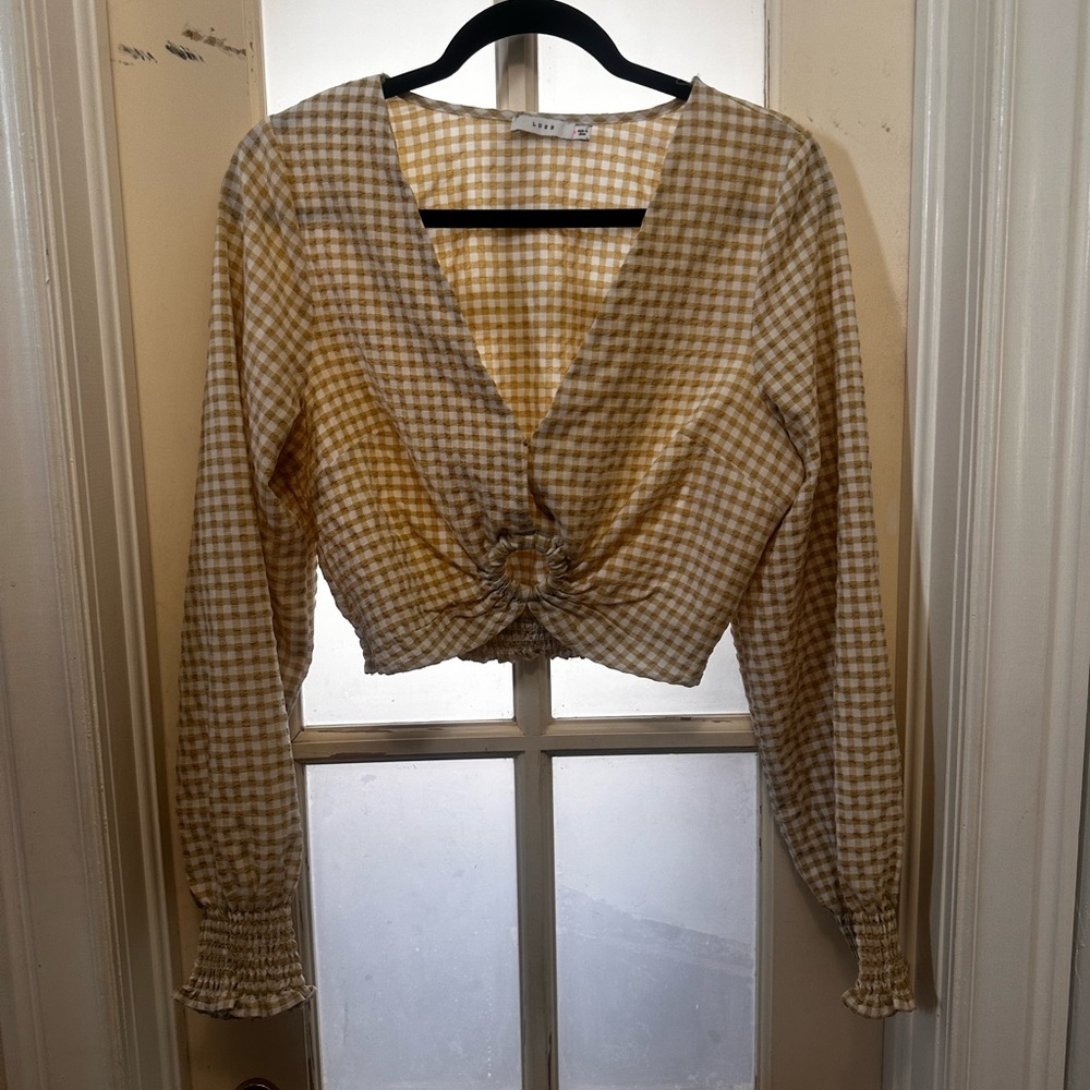 Lush Gingham Top M